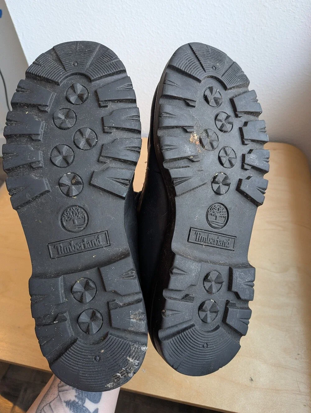 Vintage TIMBERLAND Black Leather Moc Toe Chukka Boots Size 10M